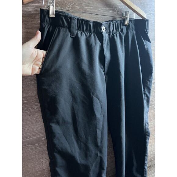 Under Armour Golf Pants Men’s Size 34x32 Black Stretch Elastic Waist - Picture 2 of 11